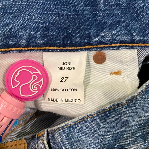 💕 DENIMIST Joni mid rise jeans size 27 distressed, ripped, high rise crop - Picture 15 of 16